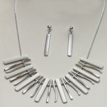 Silver Metal Necklace set